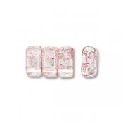 Brick 3x6mm Luster Topaz/Pink 50st