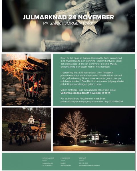 Julmarknad Sankt Jörgen Park 24 nov