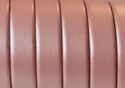 Läderband Platt Ljus Rosa 10x2mm 20cm