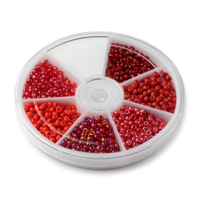 Seed Bead Mix Röd 8/0